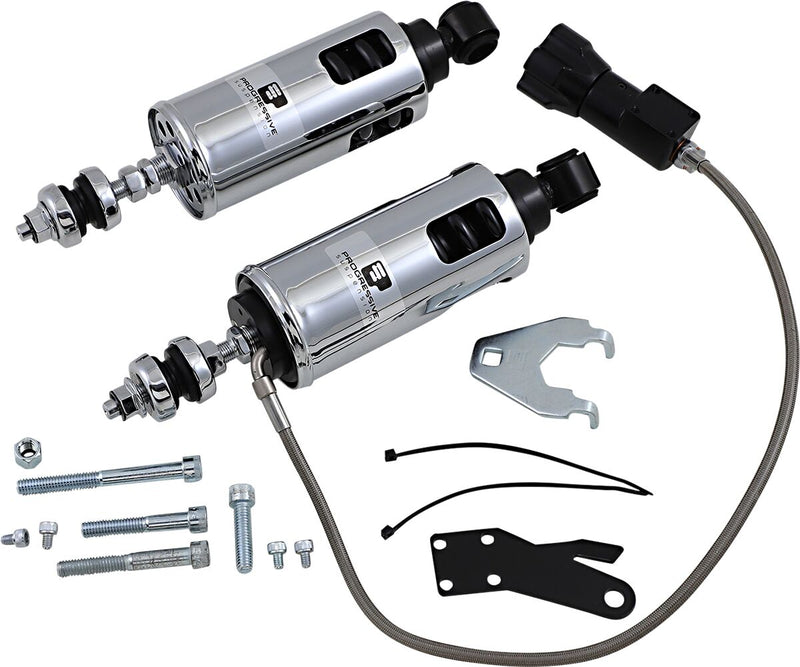 Progressive Suspension 422 Series Shocks with Remote Adjustable Preload - Coilover Monotube, Pair for Harley-Davidson Softail, Harley-Davidson for Harley-Davidson Softail 2000-2017