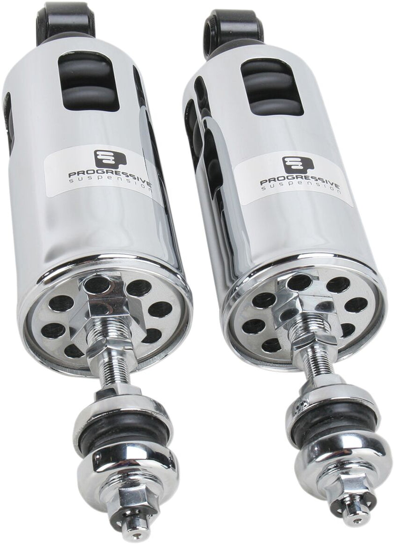 Progressive Suspension 422 Series Shocks - Pair, Coilover Monotube - Chrome for Harley-Davidson Softail 2000-2017