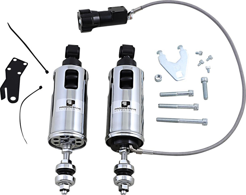Progressive Suspension 422 Series Shocks with Remote Adjustable Preload - Pair, Coilover Monotube for Harley-Davidson Softail, Harley-Davidson for Harley-Davidson Softail 2000-2017