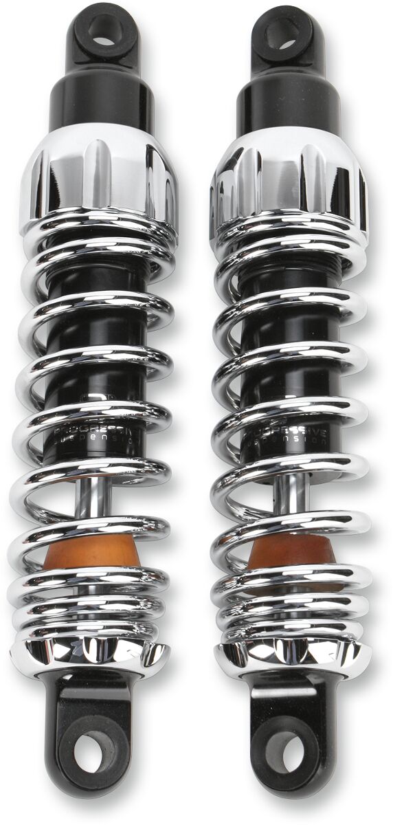 Progressive Suspension Chrome 11.5 in. Standard 444 Series Shocks for 2015-2024 Indian Scout Motorcycles