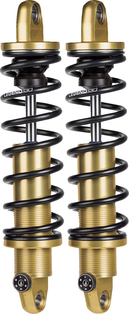 Legend Suspension REVO-A Adjustable FL Coil Suspension Shock Absorber Anodised Gold Rear Coilover Twin-Tube Billet Aluminium Pair