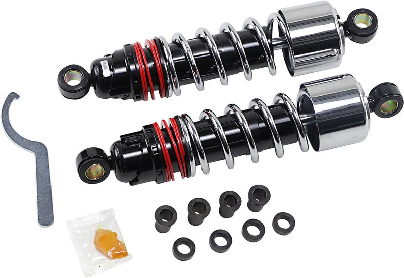 Burly Brand Slammer Plus Shocks - Kit - Chrome for Harley-Davidson Sportster 1988-2003