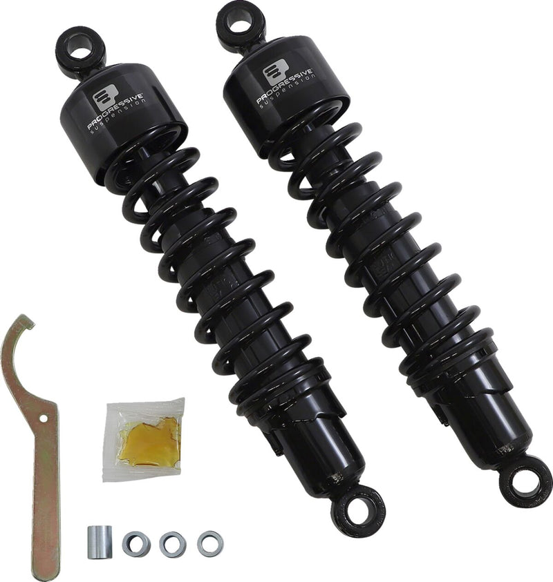 Progressive Suspension 412 Series Shocks for 2016-2024 TRIUMPH Shock Absorber Black Steel Pair #412-4263B