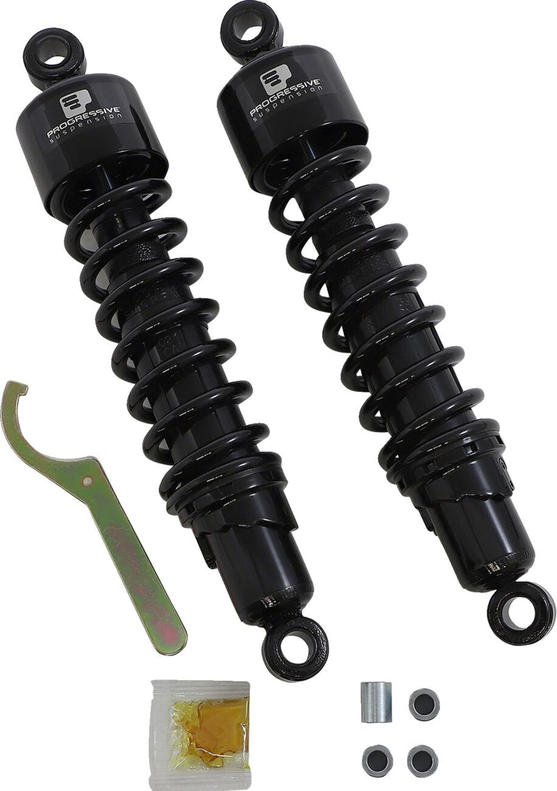 Progressive Suspension 412 Series Shocks for 2016-2024 TRIUMPH Shock Absorber Black Steel Pair #412-4266B