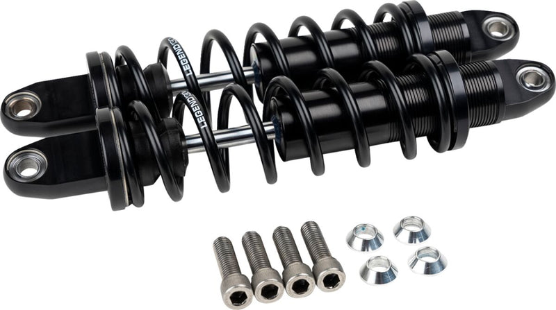Legend Suspension REVO Trike Coil Suspension for 2017-2025 Harley-Davidson Shock Absorber Anodised Black Rear Coilover Twin-Tube Billet Aluminium Pair