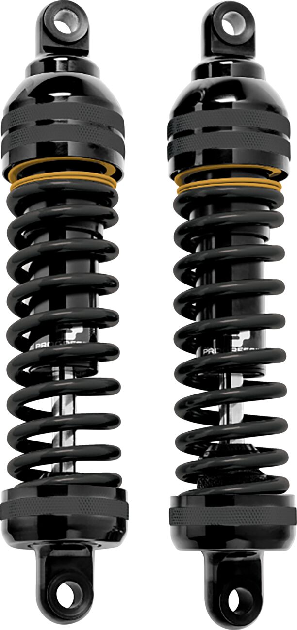 Progressive Suspension 944 Ultra Low Shocks for 1980, 1983-2025 Harley-Davidson 944 FST Shock Absorber Black Gold Coilover Monotube Aluminium Pair #944-4025UL
