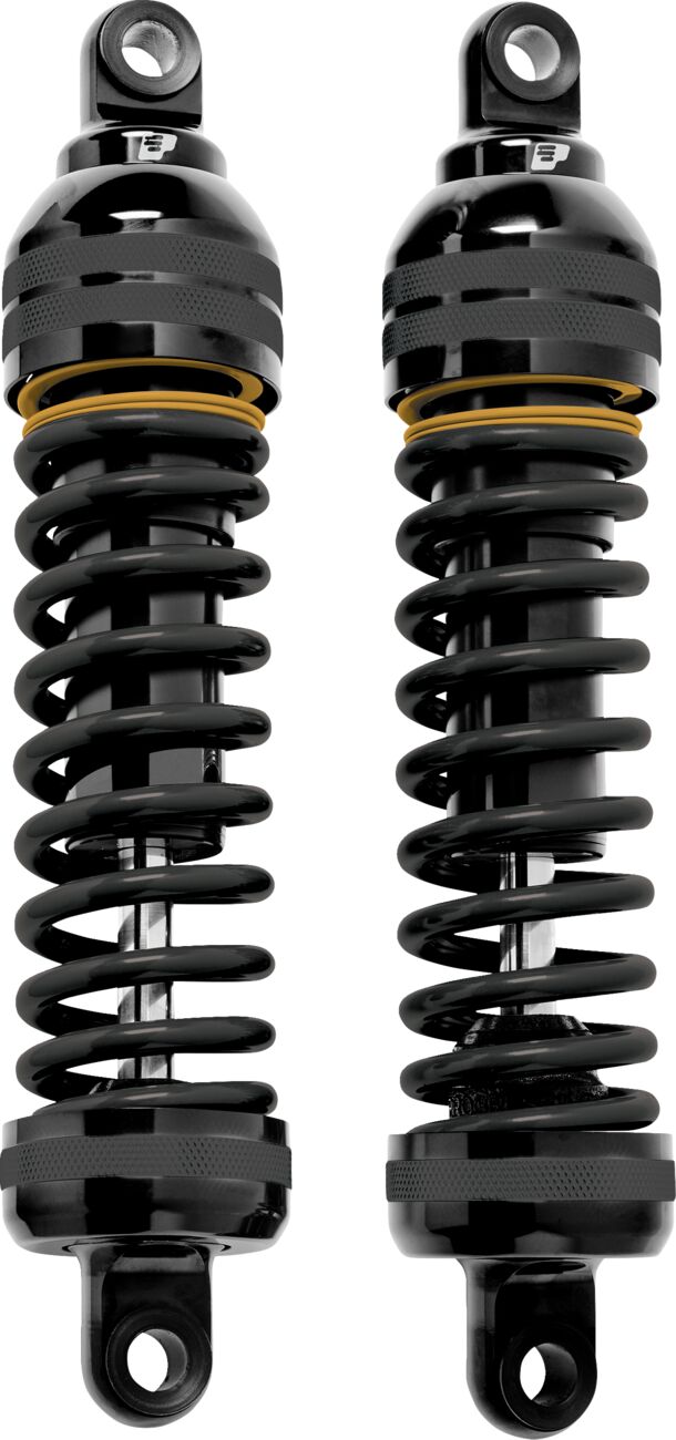 Progressive Suspension 944 Ultra Touring Shocks for 1980, 1983-2025 Harley-Davidson 944 FST Shock Absorber Black Gold Coilover Monotube Aluminium Pair