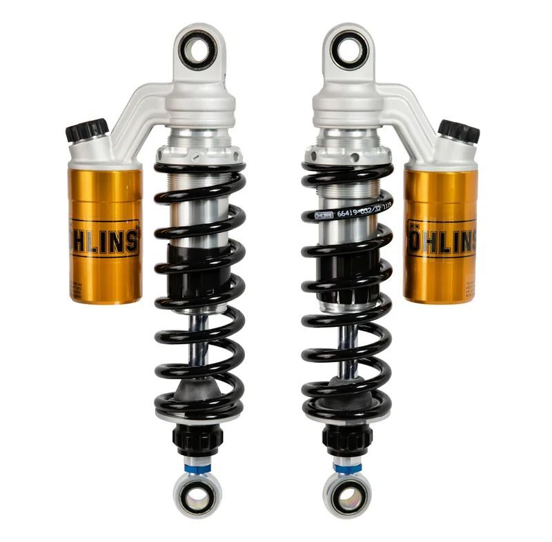 Ohlins SHOCK STX for 1993-2017 Harley-Davidson Suspension Kit Black Silver Fully Adjustable Rear 6061 T6 Aluminium Pair