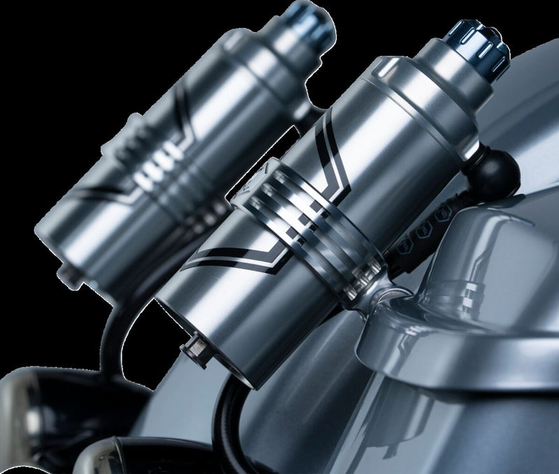 Legend Suspension REVO ARC Billet Remote Reservoir External Mounts for 2014-2025 Harley-Davidson Mounting Kit Anodised Clear Billet Aluminium #1313-0246