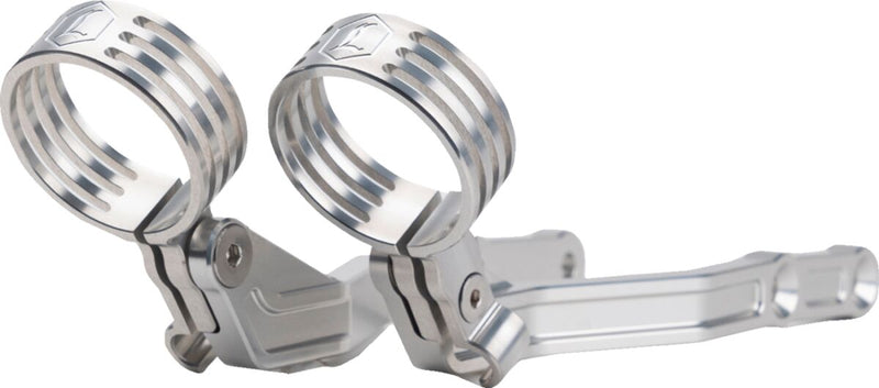 Legend Suspension REVO ARC Billet Remote Reservoir External Mounts for 2014-2025 Harley-Davidson Mounting Kit Clear Pair