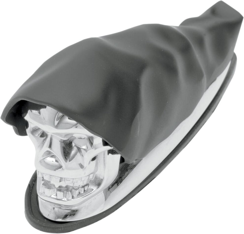 Drag Specialties Shrouded Skull Mudguard Ornament
