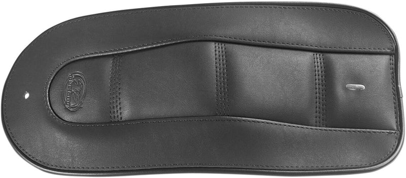 Mustang Fender Bib for Solo Seat - Vinyl, 40,6 cm (16"), Quad Stitch - Black for Harley-Davidson Softail 2018-2021