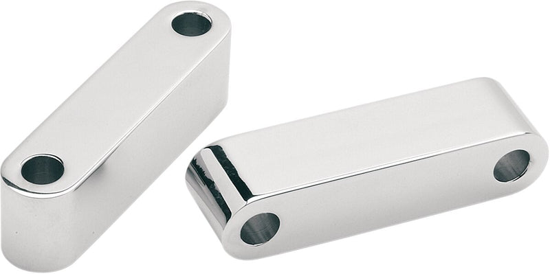 Accutronix Economy Fender Spacers - Billet Aluminum, Pair - Chrome for Harley-Davidson Softail & Dyna 1985-2017
