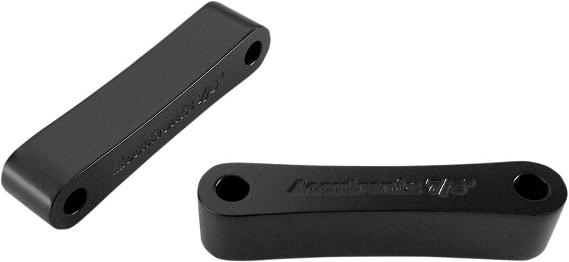 Accutronix Custom Fender Spacers - Smooth, Pair, 6061 Billet Aluminum - Anodized / Black for Harley-Davidson Touring 2014-2024