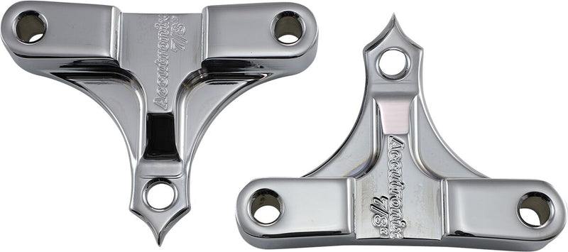 Accutronix Fender Spacers for Hot/bagger Legs - Pair, 6061 Billet Aluminum - Chrome for Harley-Davidson Touring & Trike 2009-2024