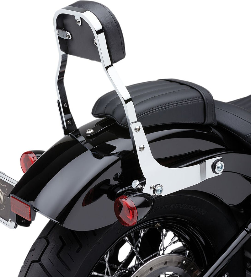 Cobra Detachable Backrest Kit Mini Chrome Silver Square Steel
