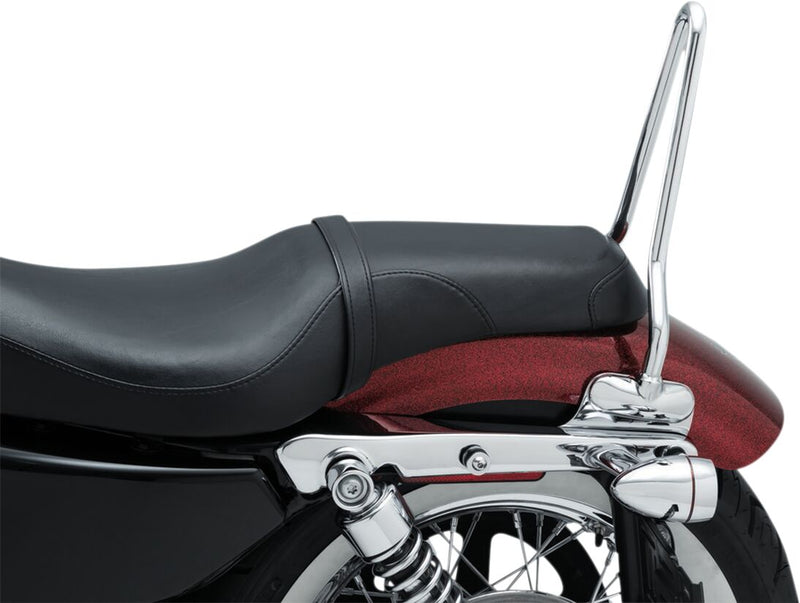 Kuryakyn All In One Sissy Bar Kit In Chrome 17 Inch Tall For Harley-Davidson 2004-2021 Sportster Models (Except & #KUR6582