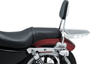 Kuryakyn All In One Sissy Bar Kit In Chrome 17 Inch Tall For Harley-Davidson 2004-2021 Sportster Models (Except & #KUR6582