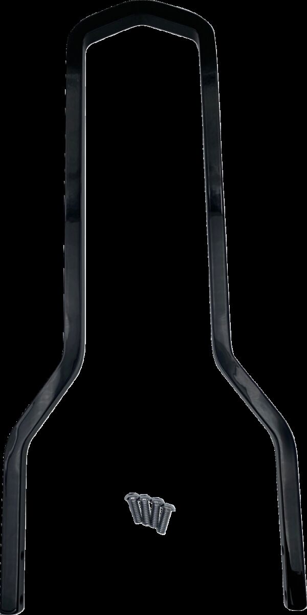 Drag Specialties Round Sissy Bar - Steel, 22,23 cm (8-3/4"), Each - Black / Gloss for Harley-Davidson Touring & Softail 1999-2024