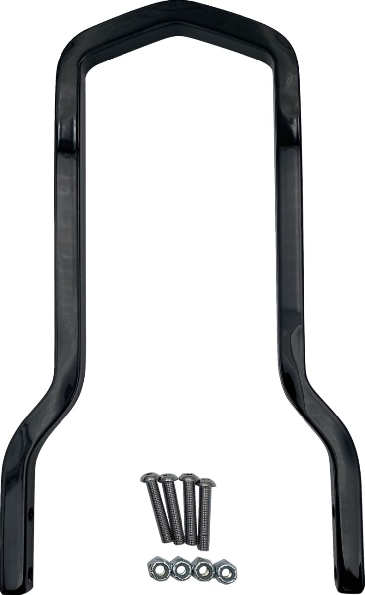 Drag Specialties Square Sissy Bar - 19,1 cm (7-1/2"), Each, Steel - Black / Gloss for Harley-Davidson Sportster 2004