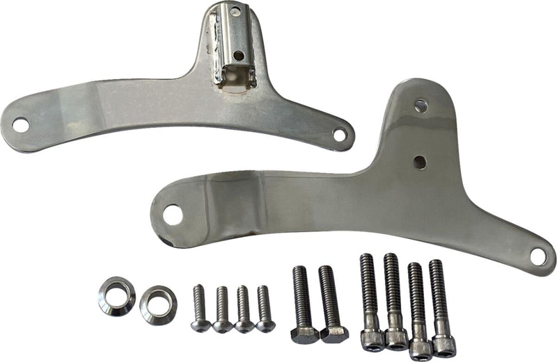 Drag Specialties Sissy Bar Side Plates - Pair, Steel - Chrome for Harley-Davidson Sportster 1979-1981