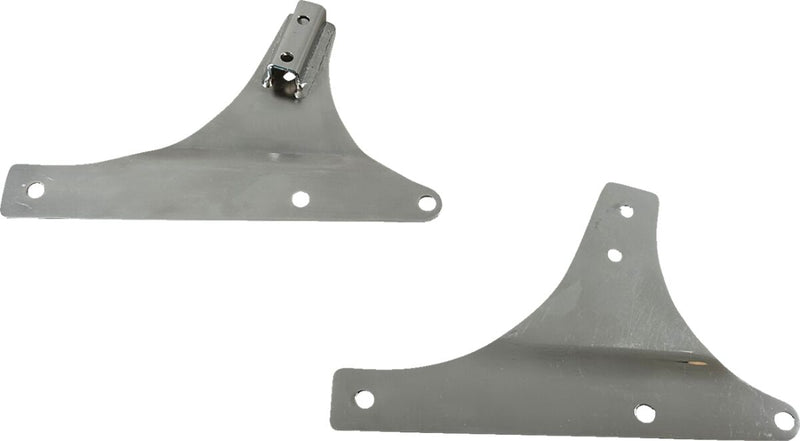 Drag Specialties Sissy Bar Side Plates - Steel, Pair - Chrome for Harley-Davidson Softail 2000-2017