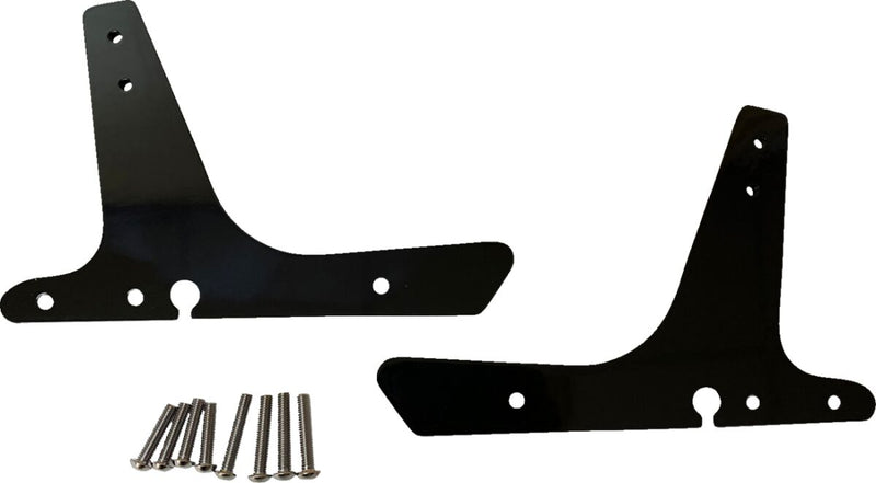 Drag Specialties Sissy Bar Side Plates - Steel, Pair - Black / Gloss for Harley-Davidson Sportster 2004