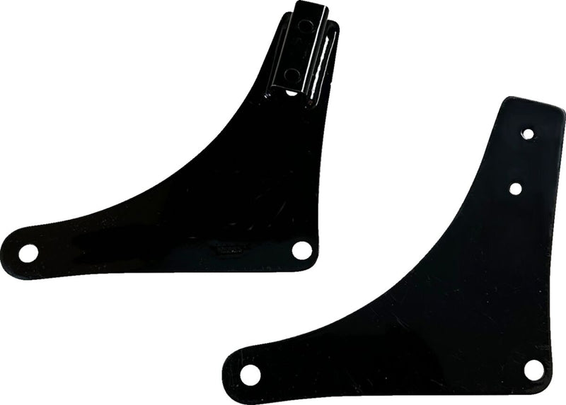 Drag Specialties Sissy Bar Side Plates - Steel, Pair - Black / Gloss for Harley-Davidson Softail 2011-2017