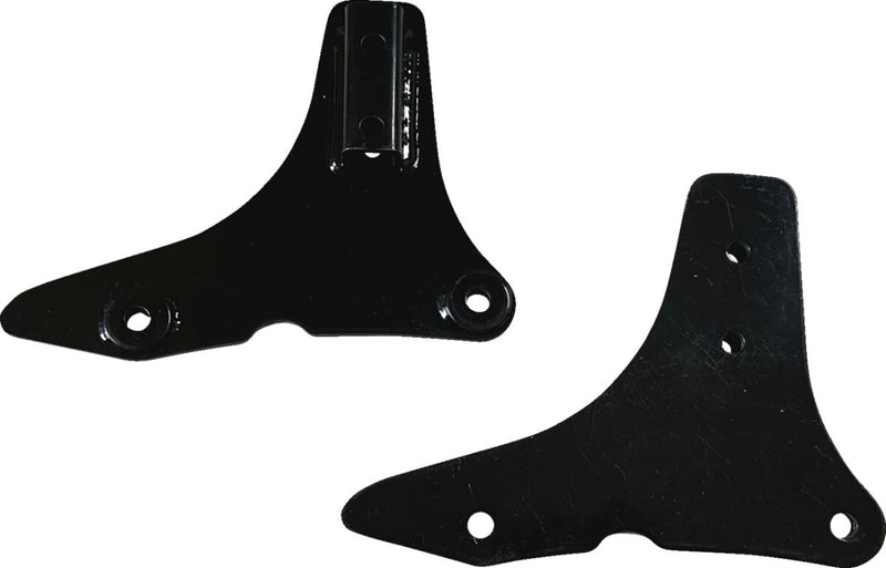 Drag Specialties Sissy Bar Side Plates - Steel, Pair - Black / Gloss for Harley-Davidson Touring 2014-2025