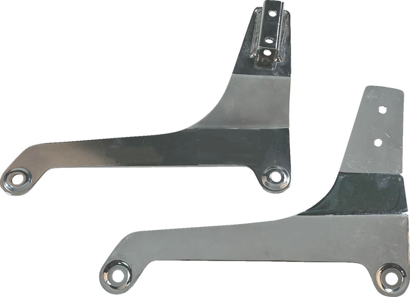 Drag Specialties Sissy Bar Side Plates - Pair, Steel - Chrome for Harley-Davidson Softail 2018-2024