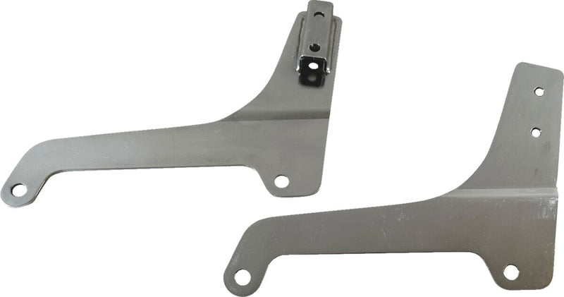 Drag Specialties Sissy Bar Side Plates - Steel, Pair - Chrome for Harley-Davidson Softail & Dyna 2018-2026