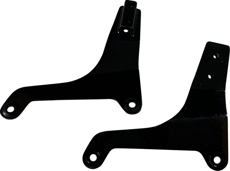 Drag Specialties Sissy Bar Side Plates - Steel, Pair - Black / Gloss for Harley-Davidson Softail 2018-2023