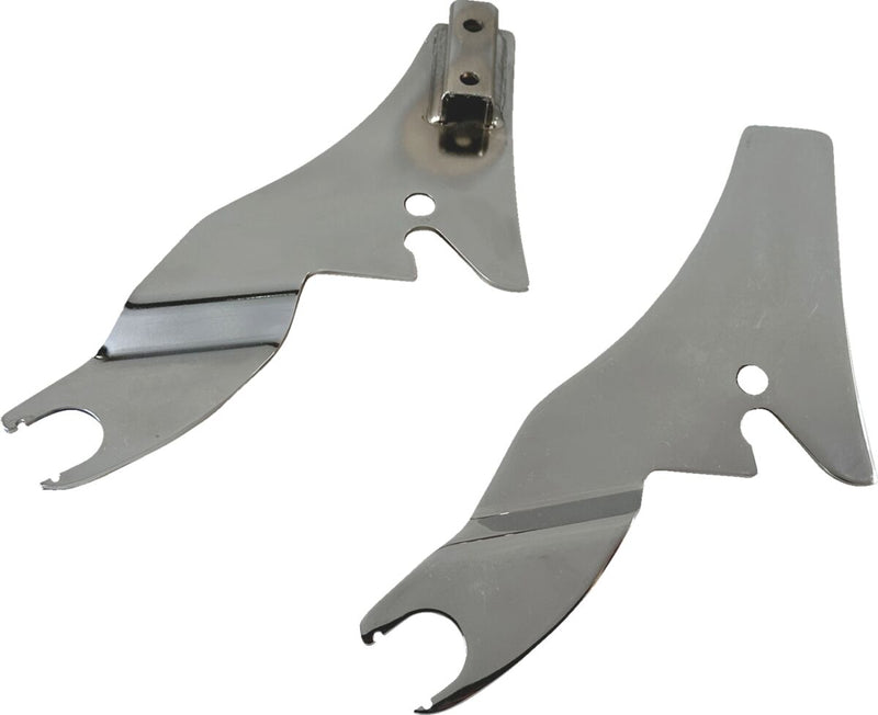 Drag Specialties Quick Release Side Plates - Pair, Steel, Sissy Bar - Chrome for Harley-Davidson Touring 2009-2024