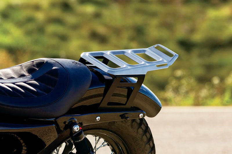 Kuryakyn Dillinger Luggage Rack In Silver For Harley-Davidson 2004-2020 Sportster Motorcycles (Except Roadster)