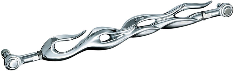 Kuryakyn Flame Shift Linkage for Harley-Davidson Touring, Trike & Softail Motorcycle In Chrome #KUR1072