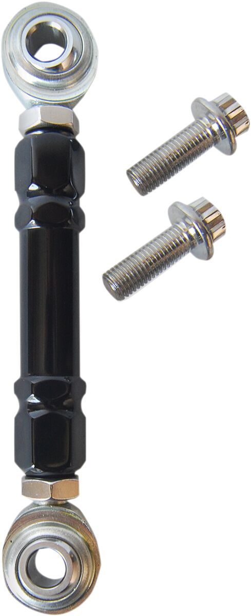 Alloy Art Mid-control Shift Linkage - Each, 111 mm (4-3/8") - Anodized / Black / Chrome for Harley-Davidson Dyna & FXR 1982-2017