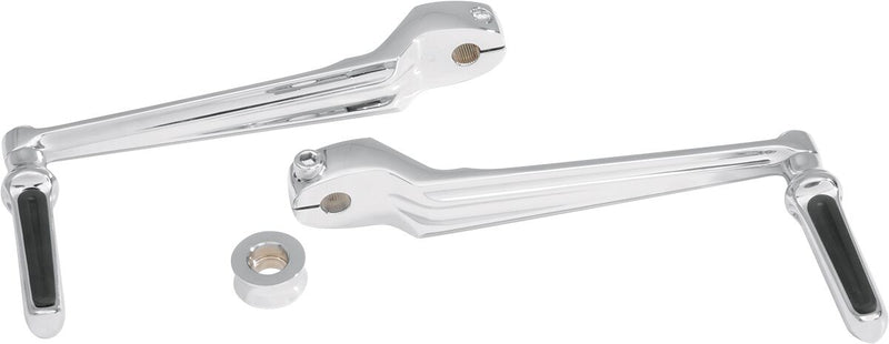 Performance Machine Contour Shift Lever and Spacer - Heel /  Toe, Each, Aluminum - Black / Chrome for Harley-Davidson Touring, Softail & Trike 1983-2025