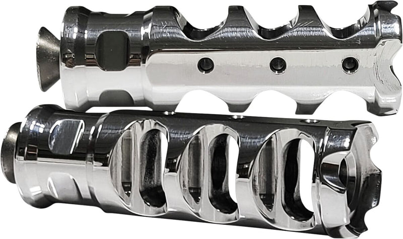 Accutronix Muzzle Break Shifter Peg - Muzzle Brake, 6061 T-6 Billet Aluminum, Pair - Chrome