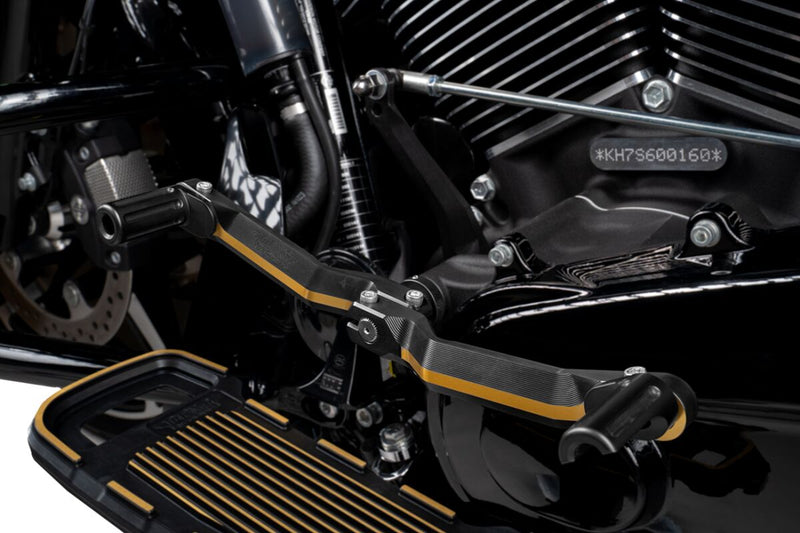 Drag Specialties Heel/Toe Shifter Designed by Gilles for 2017-2025 Harley-Davidson Shift Lever Anodised Black CNC Billet Aluminium Each