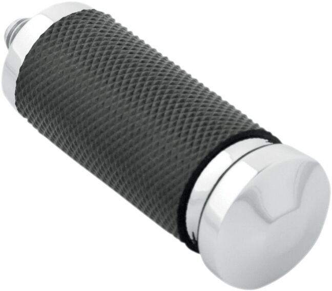 Performance Machine Contour Shift Peg - Each, Rubber, Rubber Wrapped - Chrome for Harley-Davidson Touring, Softail, Sportster & Dyna 1983-2012