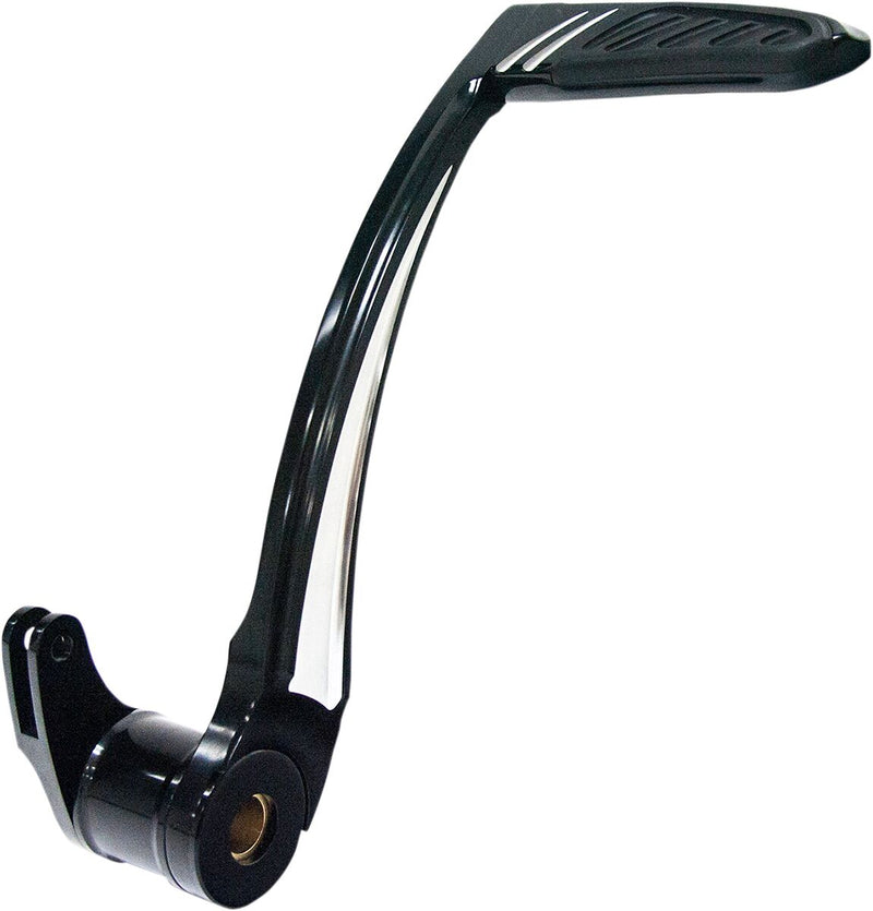 Performance Machine Contour Rear Brake Pedal - Fixed, Aluminum, Each - Anodized / Black / Silver for Harley-Davidson Touring & Trike 2014-2026