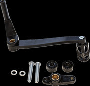 S&S Cycle Brake Pedal for 2018-2025 Harley-Davidson Brake Pedal Kit Black Powder Coated Mid-Mount 6061 T-6 Billet Aluminium #560-0370