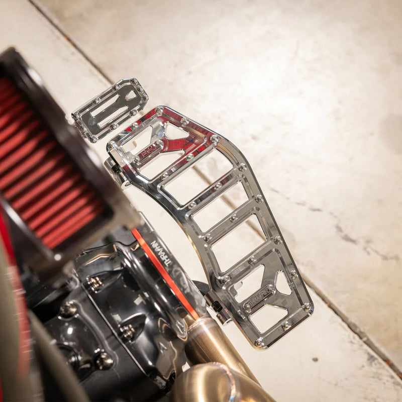 Thrashin Supply Co. Aggressor Brake Pedal Chrome Silver 6061 Aluminium #TSC-2221-3