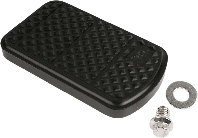 Thrashin' Supply Co. Brake Pedal Pad - Each, Knurled, 6061 T-6 Aluminum /  Steel - Anodized / Black for Harley-Davidson Touring, Softail & Trike 1980-2025