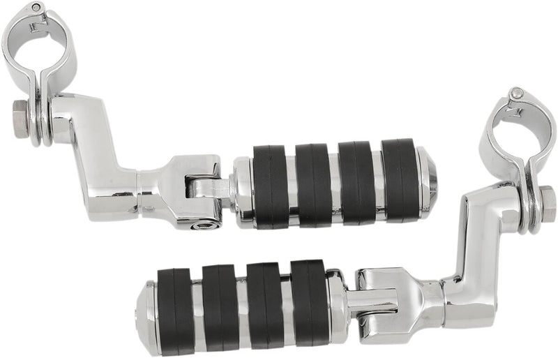 Kuryakyn Large ISO-Pegs With Offset & 1 1/4 Inch Magnum Quick Clamps In Chrome #KUR7999