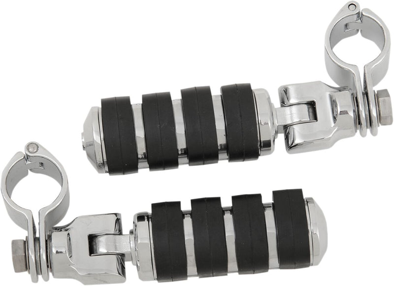 Kuryakyn Large ISO-Pegs With Mounts & 1 1/4 Inch Magnum Quick Clamps In Chrome
