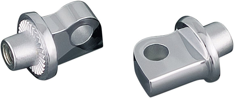 Kuryakyn Splined Peg Adaptors For Harley-Davidson & Multi-Fit Applications In Chrome (Pair)