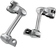 Kuryakyn 4 Inch Adjustable Lockable Offsets With Male Mount Adaptors In Chrome (Pair)