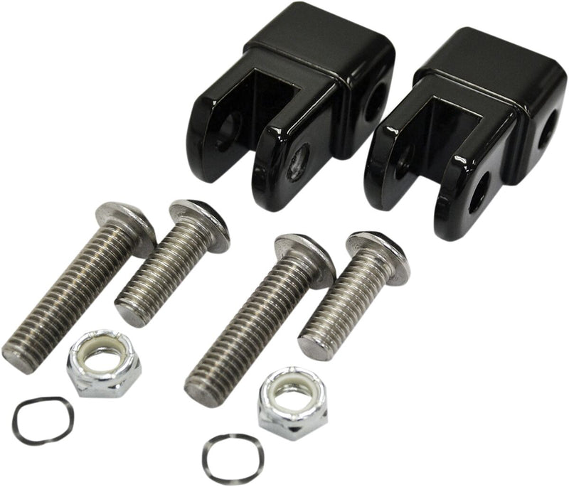 LA Choppers Early-style Foot Peg Mount Adapters Black Front Left Pair #LA-7202-01B