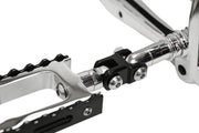 LA Choppers Early-style Foot Peg Mount Adapters Black Front Left Pair #LA-7202-01B